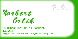 norbert orlik business card